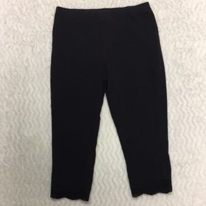 Black Capri Leggings w/ Lace - size Girls Large 10/12